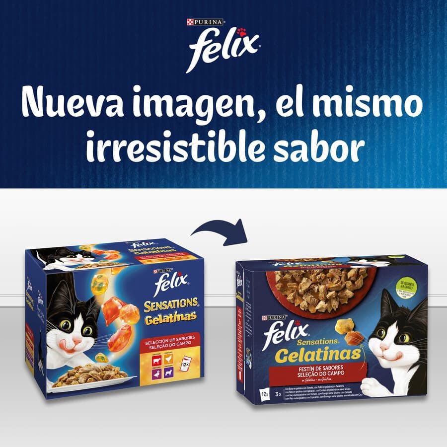 12 sobres x 85 g Felix Sensations Fest&iacute;n de Sabores sobres en gelatina para gatos, , large Imagen numero 6